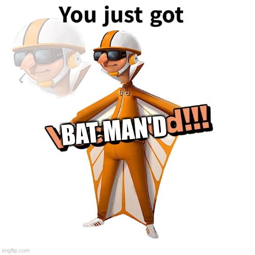 You just got Vectored | BAT MAN'D | image tagged in you just got vectored | made w/ Imgflip meme maker
