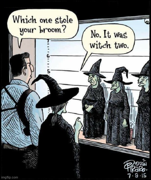Which Witch? | image tagged in vince vance,halloween,jokes,memes,witches,broomstick | made w/ Imgflip meme maker