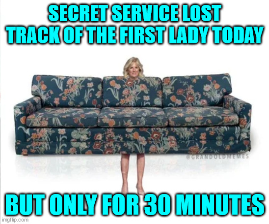 You'd think dementia Joe could afford better clothes for the Dr. | SECRET SERVICE LOST TRACK OF THE FIRST LADY TODAY; BUT ONLY FOR 30 MINUTES | image tagged in runway fashion,be like jill | made w/ Imgflip meme maker