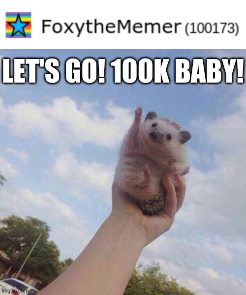 What a great harvest! |  LET'S GO! 100K BABY! | image tagged in lets go | made w/ Imgflip meme maker