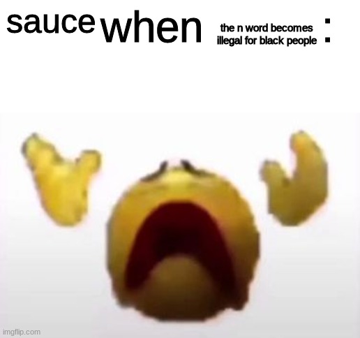 User When Offended: | sauce; the n word becomes illegal for black people | image tagged in user when offended | made w/ Imgflip meme maker