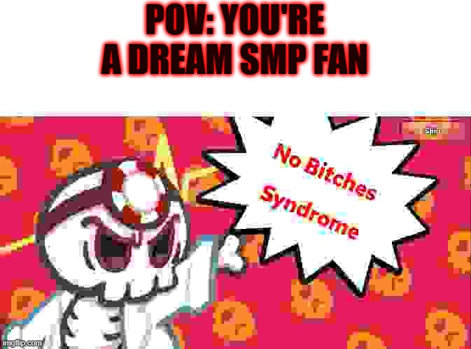 No bitches syndrome | POV: YOU'RE A DREAM SMP FAN | image tagged in no bitches syndrome,cookie run,dream smp | made w/ Imgflip meme maker