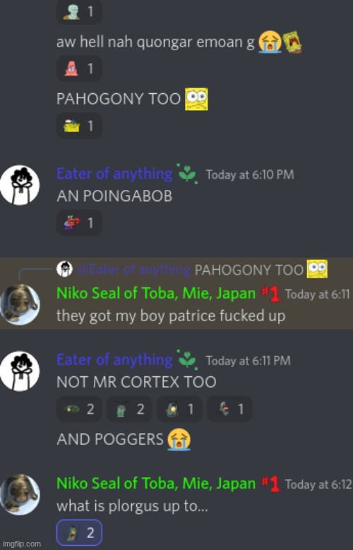 average bikini bottom discord day | made w/ Imgflip meme maker