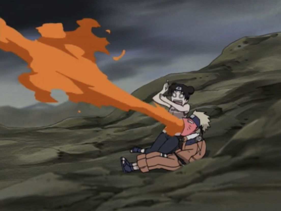 Naruto Almost Burns Tenten Blank Meme Template