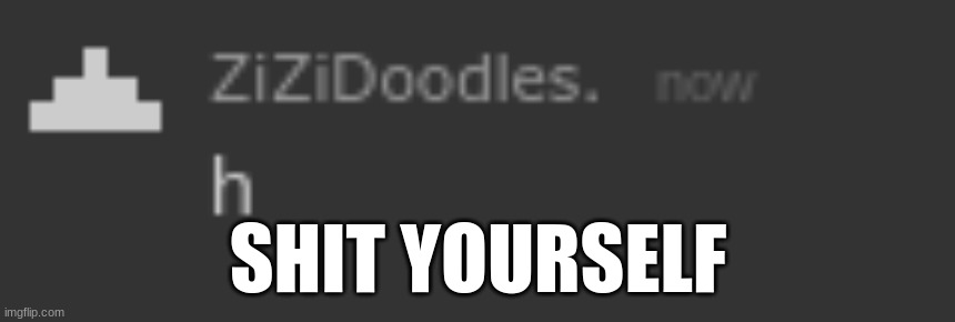 h | SHIT YOURSELF | image tagged in h | made w/ Imgflip meme maker