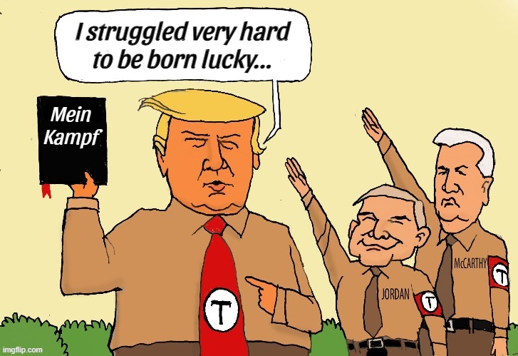 MEIN DUMMKOPF | I struggled very hard
to be born lucky... Mein
Kampf | image tagged in nazi,party of hate,dies from cringe,white privilege,entitlement,traitors | made w/ Imgflip meme maker