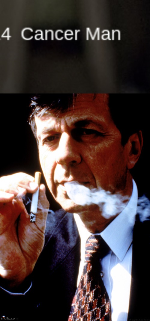 idfk y | image tagged in x files cancer man | made w/ Imgflip meme maker