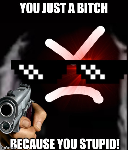 Message to TheMrDwellerFan | YOU JUST A BITCH; BECAUSE YOU STUPID! | image tagged in phase 16,michaelmasi fatherless parasha,themrdwellerfan stupid bad ugly and fatherless | made w/ Imgflip meme maker