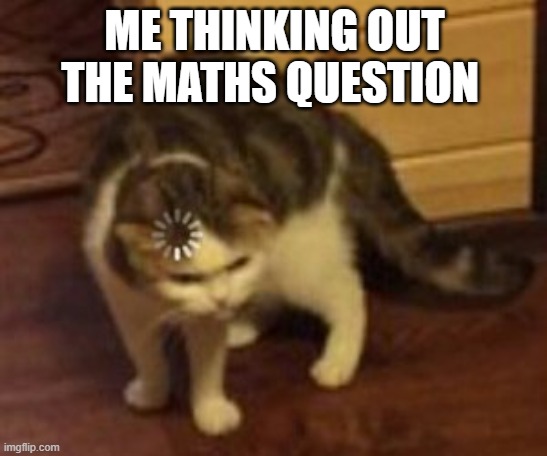 hmmm | ME THINKING OUT THE MATHS QUESTION | image tagged in loading cat,thinking | made w/ Imgflip meme maker