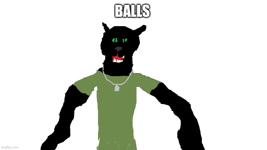My panther fursona | BALLS | image tagged in my panther fursona | made w/ Imgflip meme maker