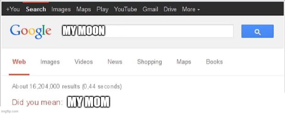 Did You Mean...? | MY MOON MY MOM | image tagged in did you mean | made w/ Imgflip meme maker