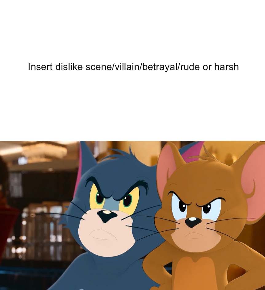Tom and jerry reacts to Blank Meme Template