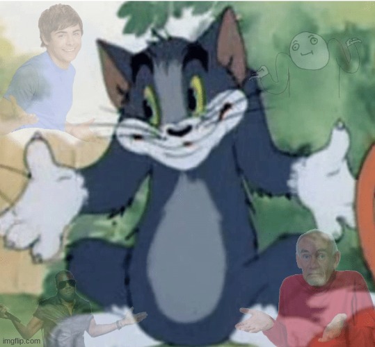 Shrugging Tom with all the shruggers | image tagged in shrugging tom with all the shruggers | made w/ Imgflip meme maker