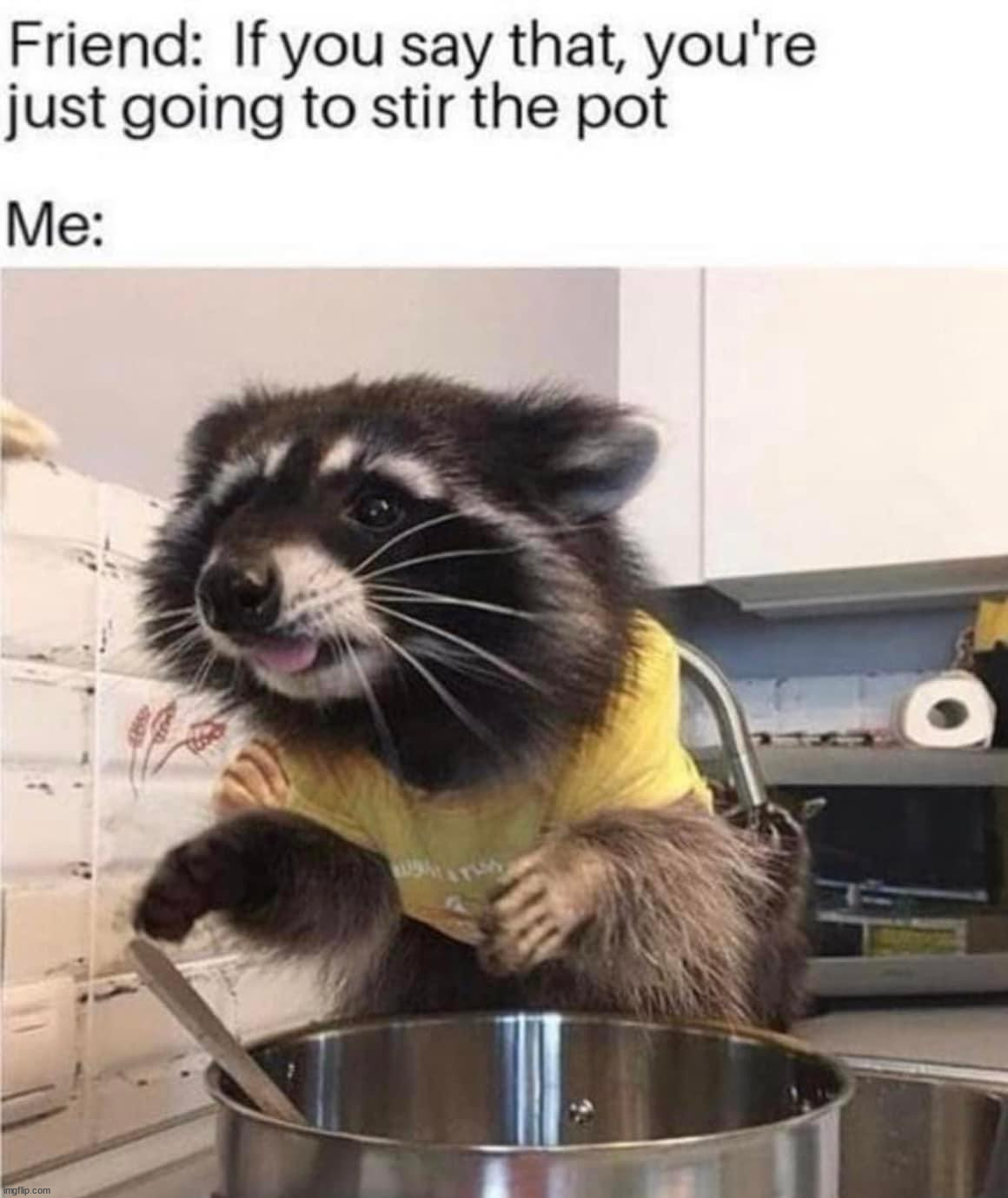 Stir the pot | image tagged in repost | made w/ Imgflip meme maker