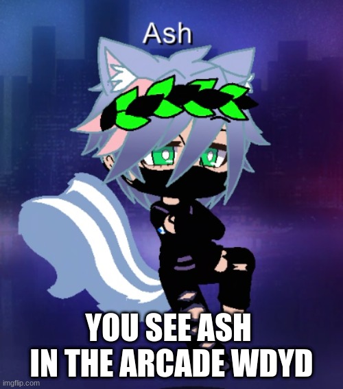 AAAAAAAAA | YOU SEE ASH  IN THE ARCADE WDYD | image tagged in aaaaaaaaa | made w/ Imgflip meme maker