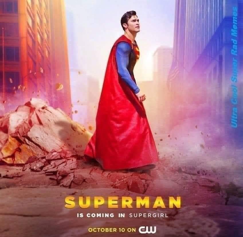 Superman is coming in Supergirl Blank Meme Template