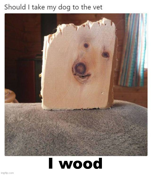 I wood | image tagged in eye roll | made w/ Imgflip meme maker