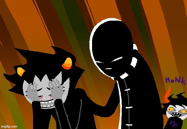 Karkat and Jack Noir and also Gamzee | image tagged in karkat and jack noir and also gamzee | made w/ Imgflip meme maker