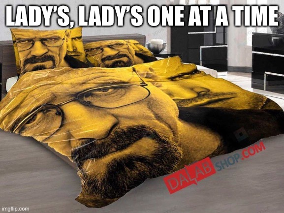 F | LADY’S, LADY’S ONE AT A TIME | image tagged in memes,funny,meme,fun,lol,breaking bad | made w/ Imgflip meme maker