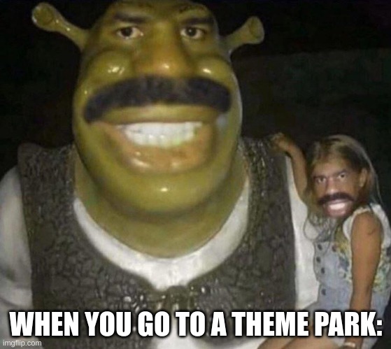 When you go the theme park | WHEN YOU GO TO A THEME PARK: | image tagged in funny memes | made w/ Imgflip meme maker