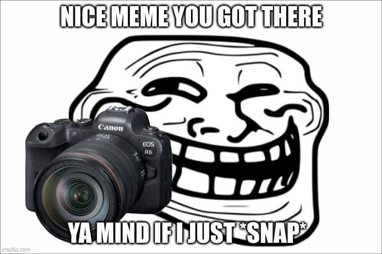 get trolled | NICE MEME YOU GOT THERE; YA MIND IF I JUST *SNAP* | image tagged in troll,lol | made w/ Imgflip meme maker