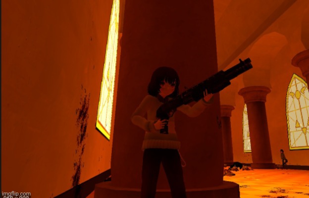 -Chara_TGM- With a gun | image tagged in -chara_tgm- with a gun | made w/ Imgflip meme maker