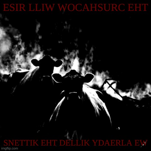 doof woc tub gnihton eb lliw gmsm | ESIR LLIW WOCAHSURC EHT; SNETTIK EHT DELLIK YDAERLA EW | image tagged in esir lliw ew | made w/ Imgflip meme maker