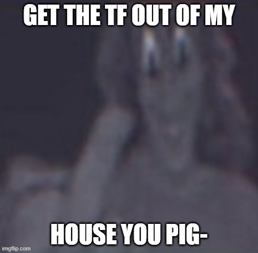 Gabriel | GET THE TF OUT OF MY; HOUSE YOU PIG- | image tagged in gabriel middle finger | made w/ Imgflip meme maker