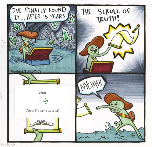 My YouTube life | image tagged in memes,the scroll of truth | made w/ Imgflip meme maker