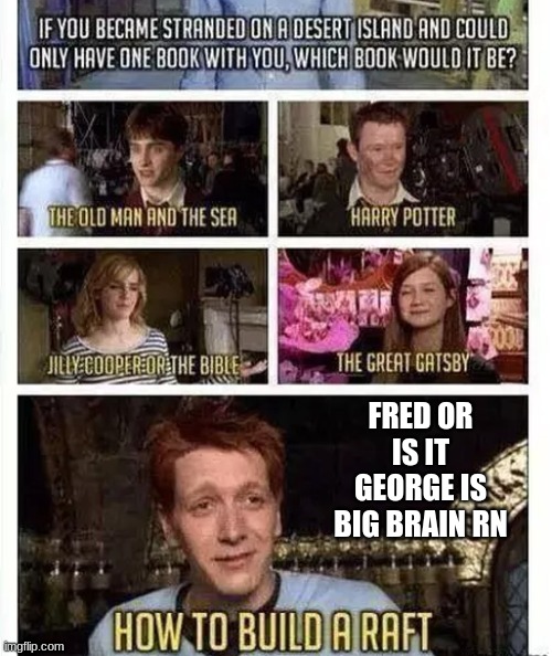 yes he is | FRED OR IS IT GEORGE IS BIG BRAIN RN | image tagged in hmm | made w/ Imgflip meme maker
