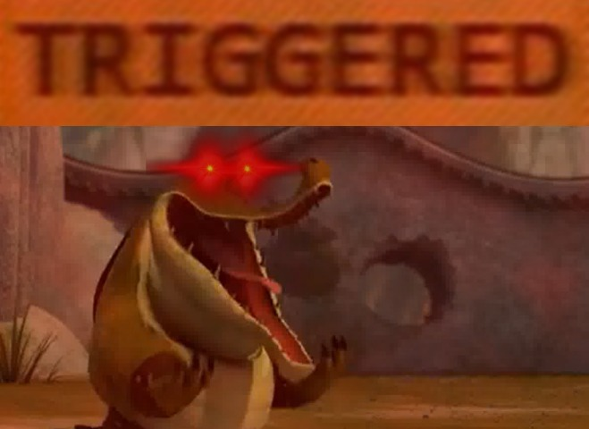 High Quality Triggered Croc Blank Meme Template