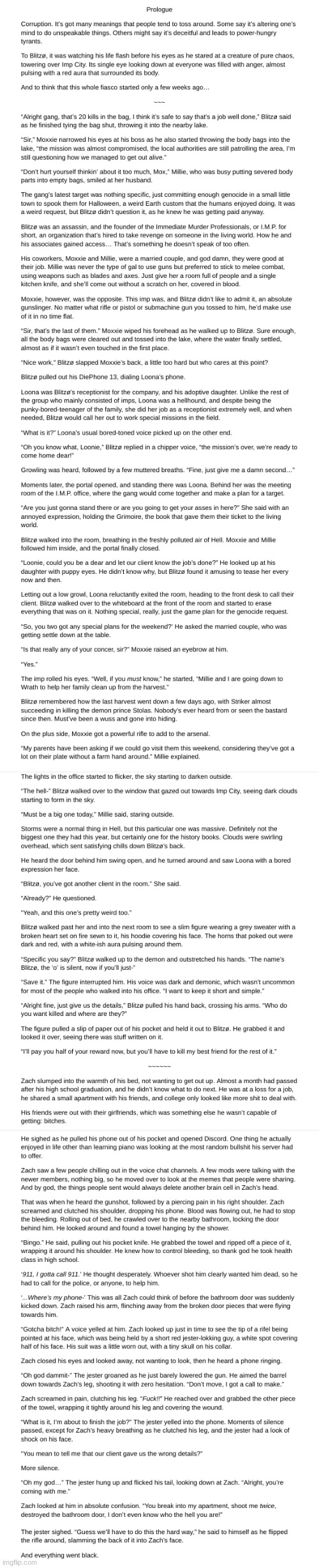 Helluva Boss Fanfiction Prologue | made w/ Imgflip meme maker