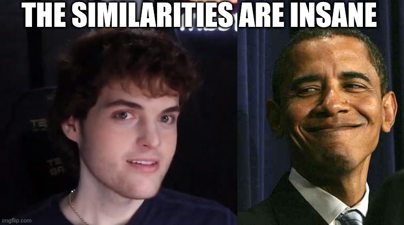 THE SIMILARITIES ARE INSANE | image tagged in dream face reveal,obama smug face | made w/ Imgflip meme maker