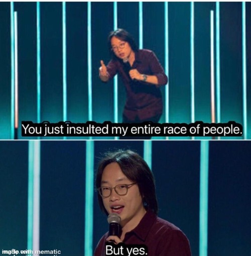 You just insulted my entire race of people | image tagged in you just insulted my entire race of people | made w/ Imgflip meme maker