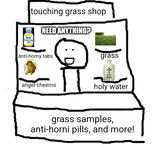 Anti horny shop Blank Meme Template