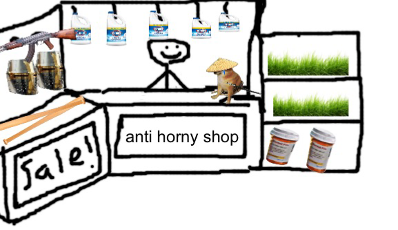 High Quality Anti horny shop 2 Blank Meme Template
