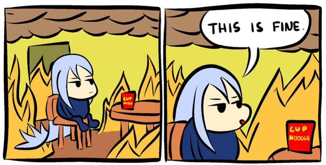 High Quality This is fine n25 Blank Meme Template