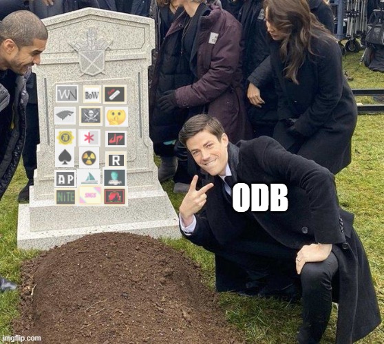 odb | ODB | image tagged in grant gustin gravestone | made w/ Imgflip meme maker