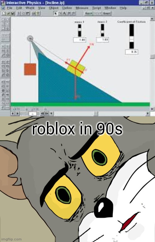 This is what roblox look like in the 90s | roblox in 90s | image tagged in memes,unsettled tom,roblox,pc,1990s | made w/ Imgflip meme maker