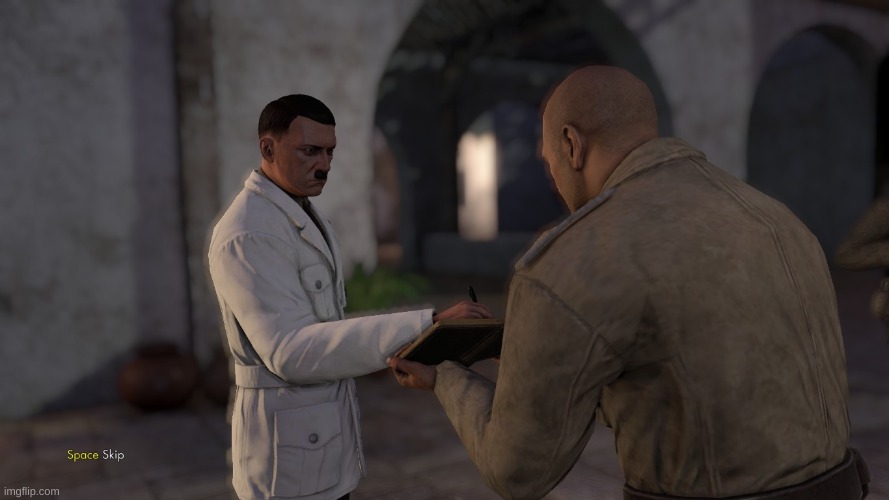 Hitler giving an autograph | image tagged in hitler giving an autograph | made w/ Imgflip meme maker