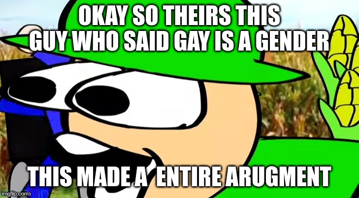 OKAY SO THEIRS THIS GUY WHO SAID GAY IS A GENDER; THIS MADE A  ENTIRE ARUGMENT | made w/ Imgflip meme maker