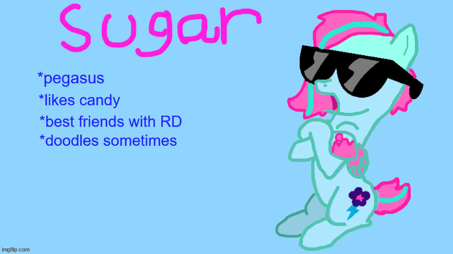 MLP oc Sugar (base by kitsybases) | made w/ Imgflip meme maker
