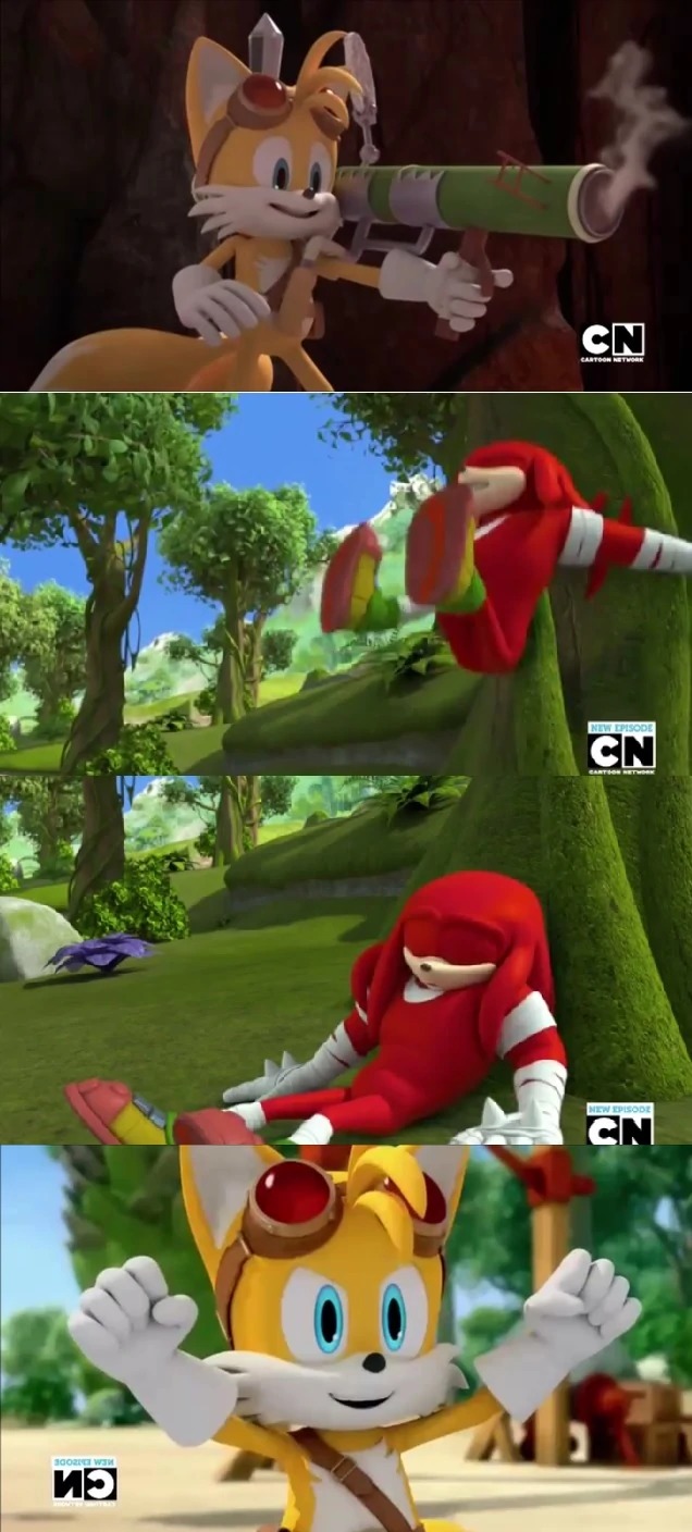 High Quality Tails Killed knuckles Blank Meme Template