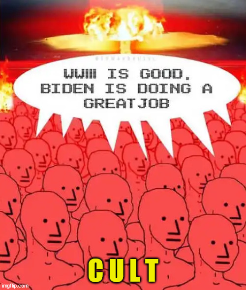 It's a cult... | C U L T | image tagged in cult | made w/ Imgflip meme maker