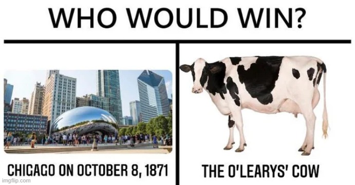 The Night Chicago Burned | image tagged in history memes | made w/ Imgflip meme maker