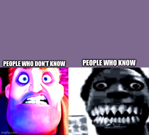 Making The Template | PEOPLE WHO KNOW; PEOPLE WHO DON’T KNOW | image tagged in people who don't know vs people who know | made w/ Imgflip meme maker