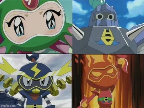 The 4 horsemen | image tagged in bomber shitennou | made w/ Imgflip meme maker