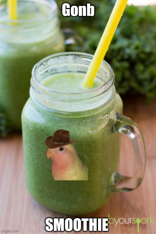 Kale Smoothie | Gonb SMOOTHIE | image tagged in kale smoothie | made w/ Imgflip meme maker