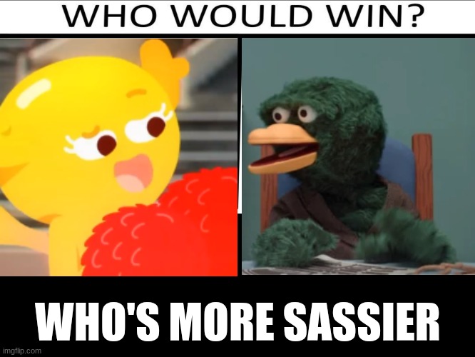 Who's sassier, Penny or Duck Guy? | WHO'S MORE SASSIER | image tagged in who will win 3 person,penny fitzgerald,duck guy,tawog,dhmis,sassy | made w/ Imgflip meme maker