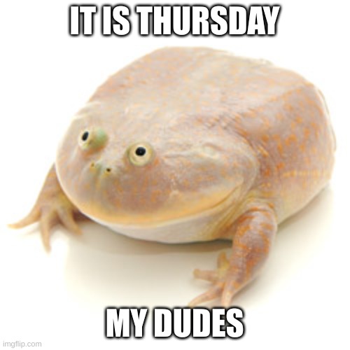 It is wednesday my dudes | IT IS THURSDAY MY DUDES | image tagged in it is wednesday my dudes | made w/ Imgflip meme maker